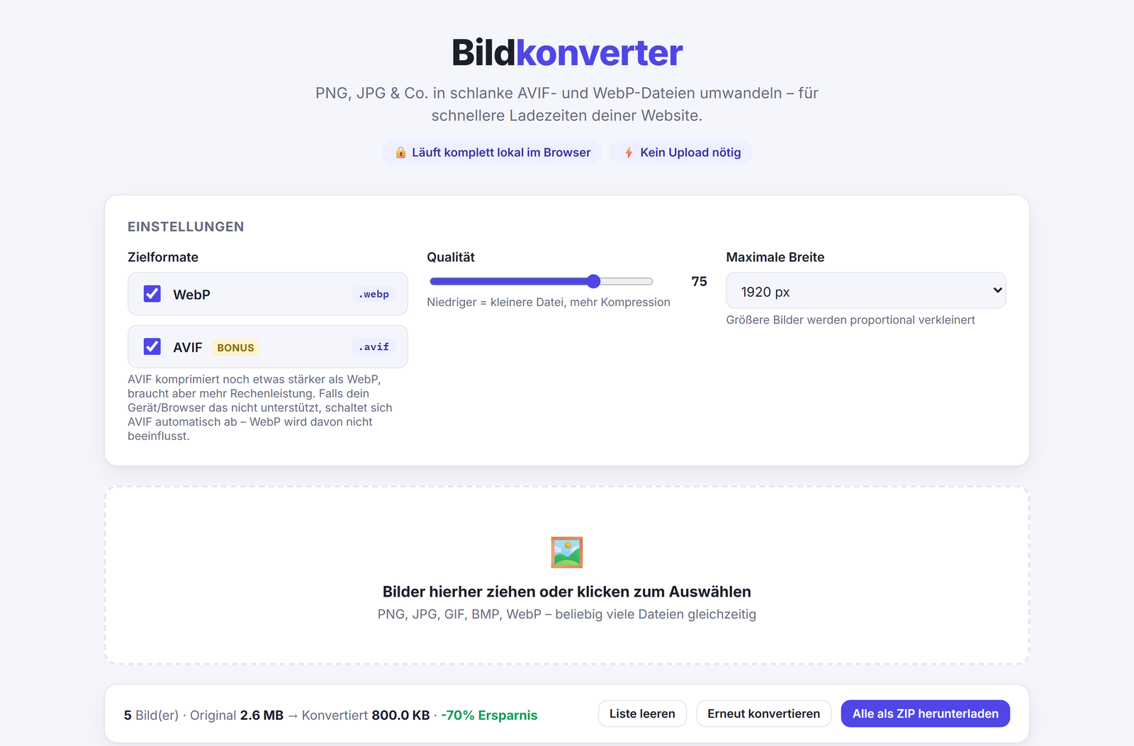 Bildkonverter – Formate & Qualität